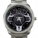 Mitsubishi Automobile Car Steering Wheel Unisex Sport Metal Watch