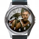 Daryl Dixon Unisex Round Metal Watch-Leather Band