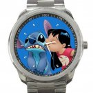 Lilo Kissing Stitch Disney Unisex Sport Metal Watch