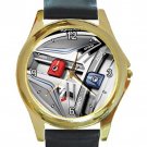 TaylorMade M1 Special Edition Driver Unisex Round Gold Metal Watch-Leather Band