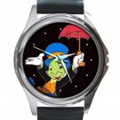 Cricket Pinocchio Unisex Round Metal Watch-Leather Band