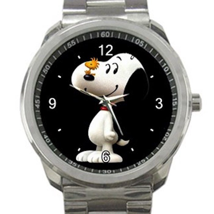 Cute Snoopy & Woodstock Unisex Sport Metal Watch