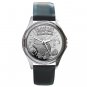 Pokemon Squirtle Unisex Round Silver Metal Watch-Leather Band