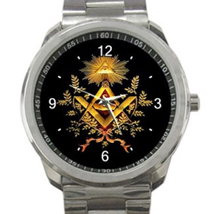 Nice Freemason Logo Unisex Sport Metal Watch
