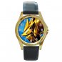 Pokemon Zoroark Unisex Round Gold Metal Watch-Leather Band