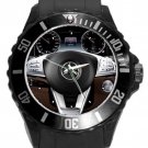 Mercedes Benze S Coupe Steering Wheel Unisex Round Plastic Sport Watch