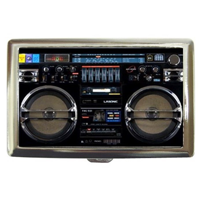 Boombox High Quality Silver Chrome Cigarette Money/ Credit Card Case