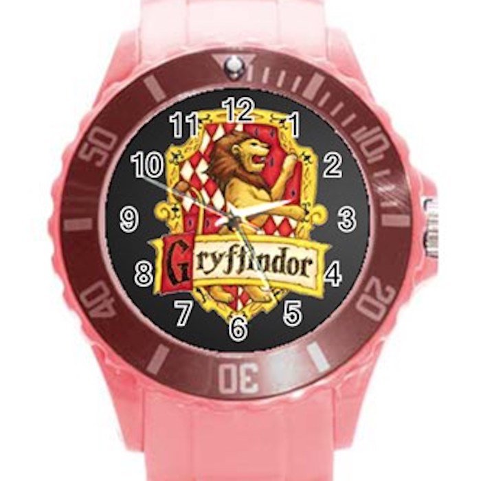 Harry Potter Hogwarts Gryffindor Ladies Pink Round Plastic Sport Watch