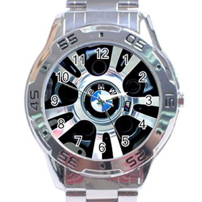 BMW M Series Tyres Stainless Steel Analogue Watch