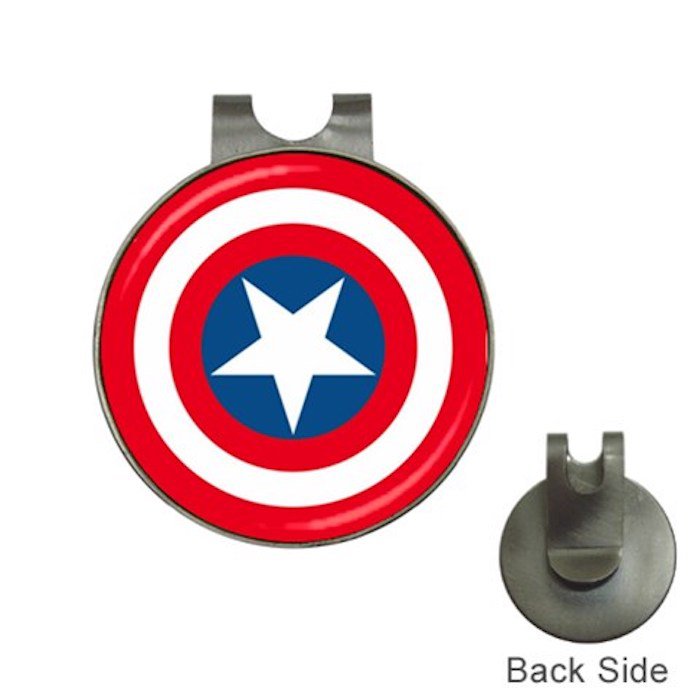 Captain America High Quality Metal Chrome Golf Ball Hat Clip