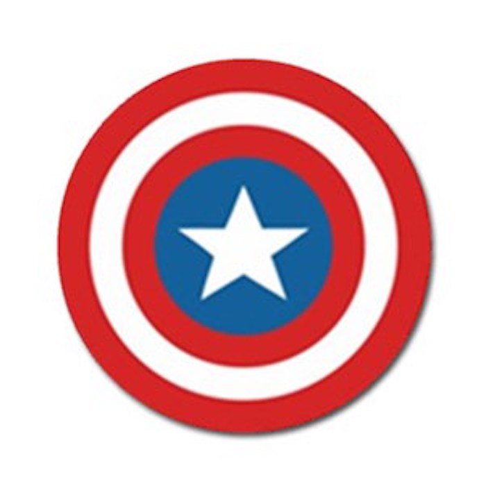 Captain America High Quality Metal Chrome 4 Golf Ball Marker