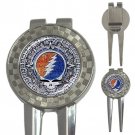 Grateful Dead Aztec High Quality Metal Chrome 3-in-1 Golf Divot