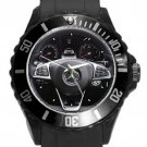 Mercedes Benze Steering Wheel Unisex Round Plastic Sport Watch