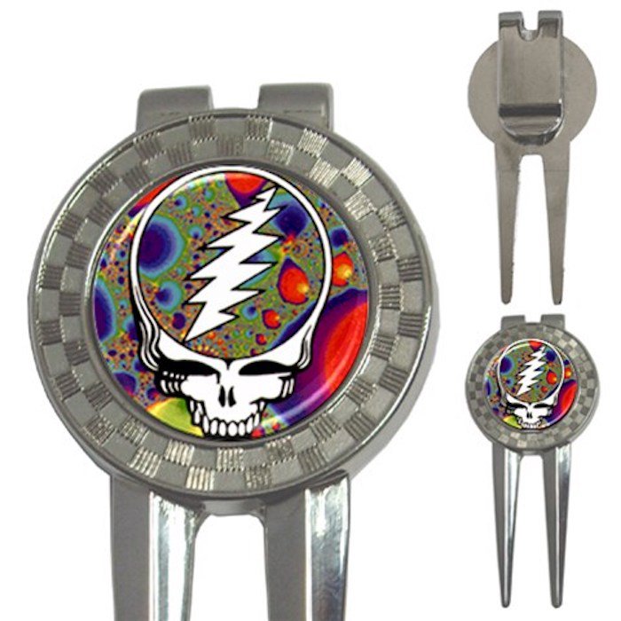 Grateful Dead- Deadhead High Quality Metal Chrome 3-in-1 Golf Divot