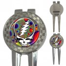 Grateful Dead- Deadhead High Quality Metal Chrome 3-in-1 Golf Divot