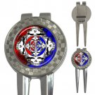 Grateful Dead Reflections High Quality Metal Chrome 3-in-1 Golf Divot