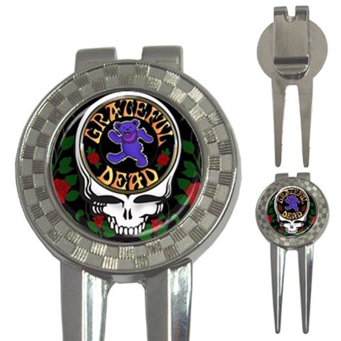 Grateful Dead Heavy Metal Bear High Quality Metal Chrome 3-in-1 Golf Divot