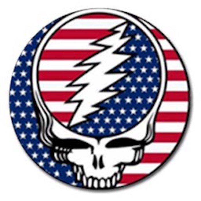 Grateful Dead Skull American Flag High Quality Metal Chrome 4 Golf Ball Marker