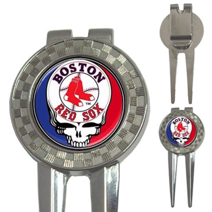 Grateful Dead Boston Red Sox High Quality Metal Chrome 3-in-1 Golf Divot