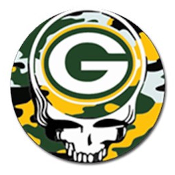 Grateful Dead Green Bay Packers High Quality Metal Chrome 4 Golf Ball