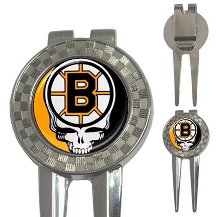 Grateful Dead Boston Bruins High Quality Metal Chrome 3-in-1 Golf Divot