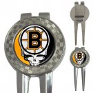 Grateful Dead Boston Bruins High Quality Metal Chrome 3-in-1 Golf Divot