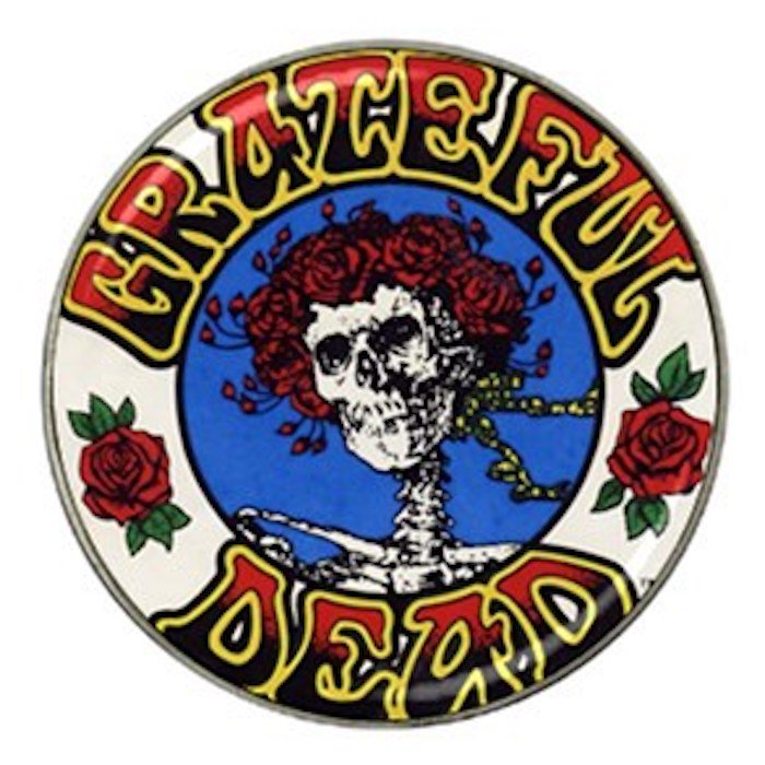 Grateful Dead Skull With Roses High Quality Metal Chrome Hat Clip Ball Marker (4 pack)