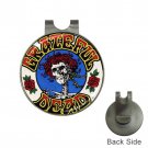 Grateful Dead Skull With Roses High Quality Metal Chrome Golf Ball Hat Clip