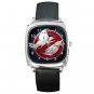 Ghostbusters Movie Logo Square Metal Watch With Leather Band