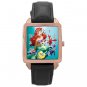 The Little Mermaid Rose Gold Leather Watch With Leather Band
