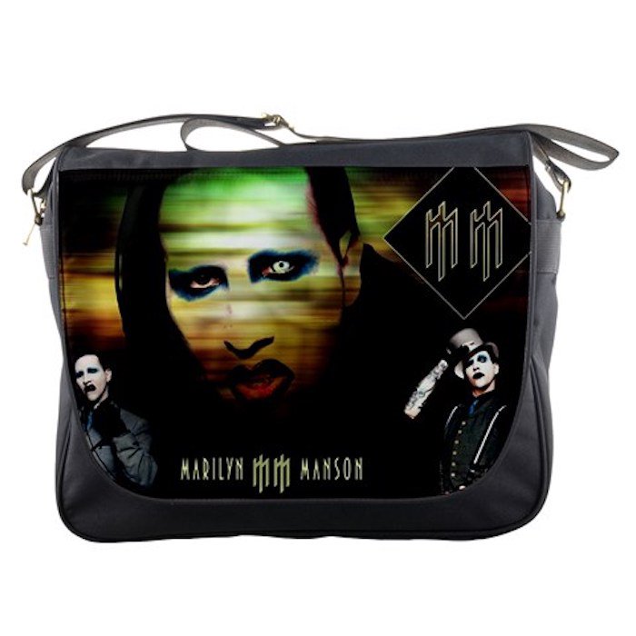 Marilyn Manson School Messenger Bag Shoulder Travel Notebook Bags