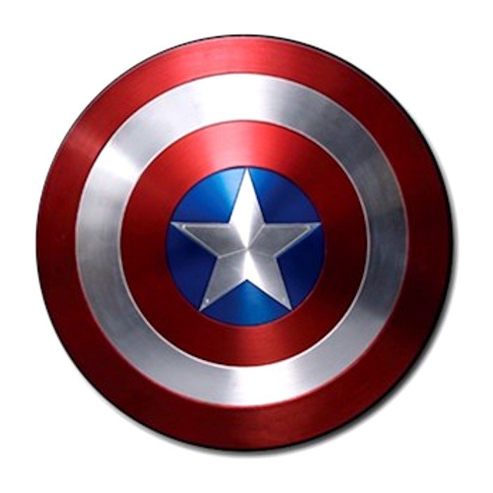 Captain America Shield Rubber Round Coaster (4 pack)