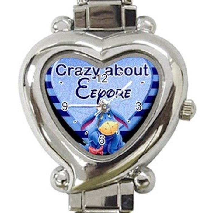 Crazy About Eeyore Ladies Heart Italian Charm Watch