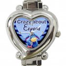 Crazy About Eeyore Ladies Heart Italian Charm Watch