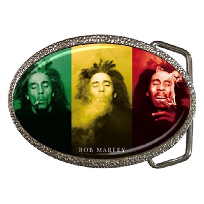 Bob Marley High Quality Metal Chrome Belt Buckle