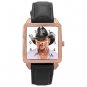 Tim Mcgraw Rose Gold Leather Watch With Leather Band