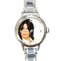 Michael Jackson Logo Round Italian Charm Watch