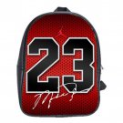 Michael Jordan 23 Bulls Leather School Backpacks Laptop Book Bags Men Women