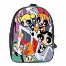 Powerpuff Girls Cartoon School Leather Backpacks Notebook Bags