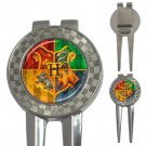 Harry Potter Hogwart Crests High Quality Metal Chrome 3-in-1 Golf Divot