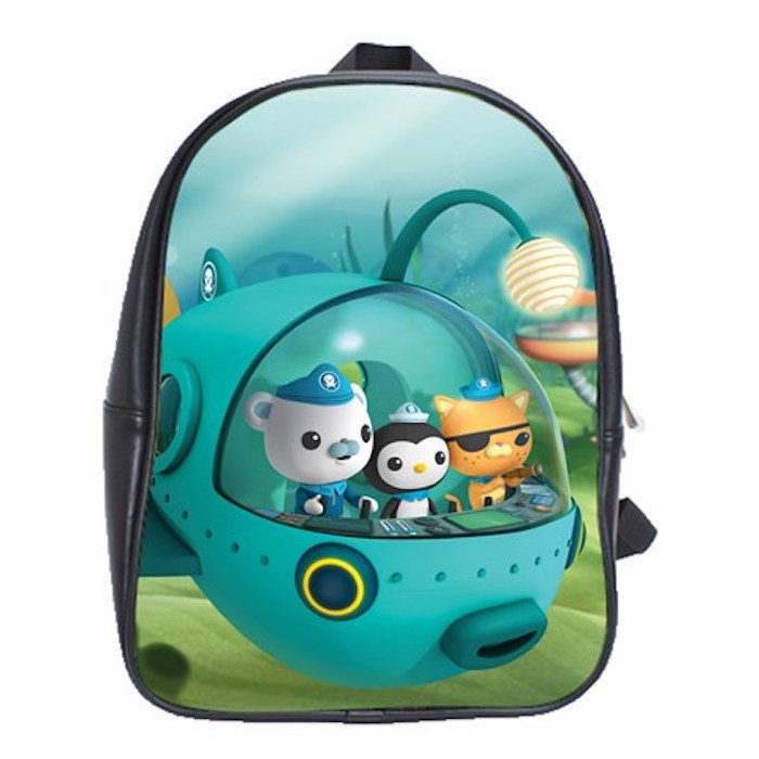 The Octonauts Cartoon School Leather Backpacks Notebook Bags