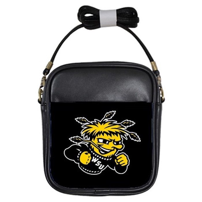 Wichita State Shockers Unisex Genuine Leather Sling Bag