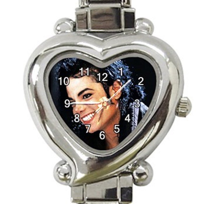 Michael Jackson Ladies Heart Italian Charm Watch