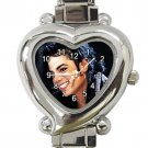 Michael Jackson Ladies Heart Italian Charm Watch