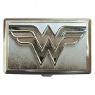 Wonder Woman Logo High Quality Silver Chrome Cigarette Money/ Credit Card Case