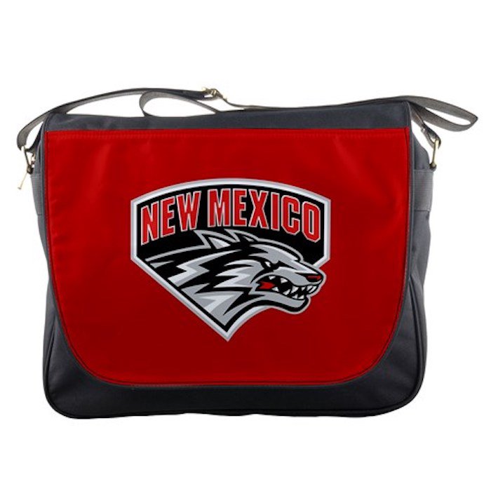 New Mexico Lobos Unisex School Messenger Bag Shoulder Notebook Travel Bags