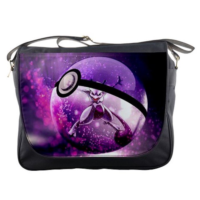 Pokemon Mewtwo Unisex School Messenger Bag Shoulder Notebook Travel Bags