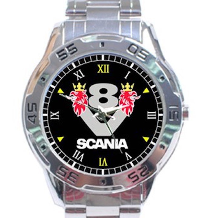 Scania V8 Logo Stainless Steel Analogue Watch