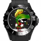 Marvin the Martian Cartoon Character Black Round Plastic Sport Watch