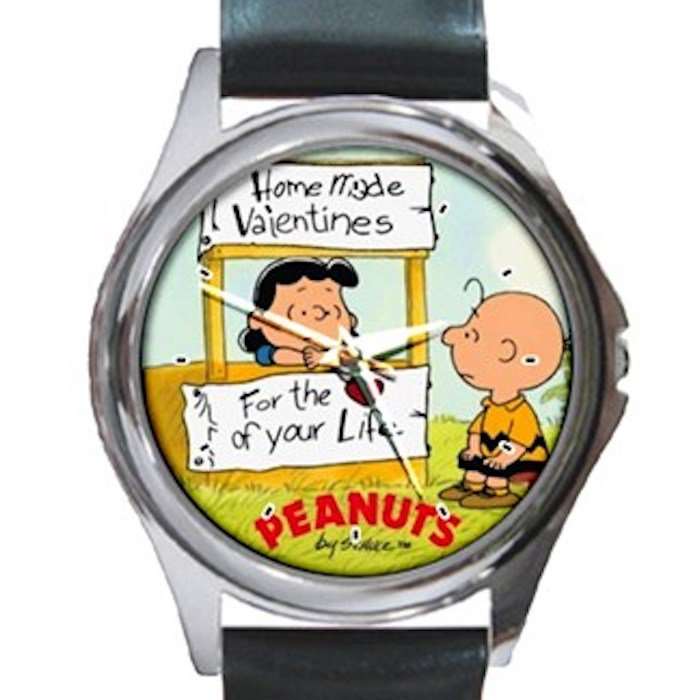 Charlie & Lucy Valentine Unisex Round Silver Metal Watch